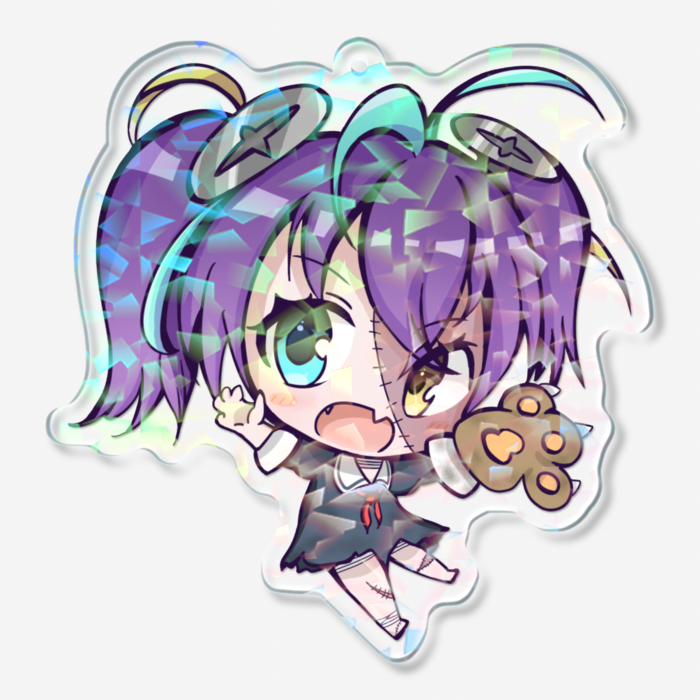 ホログラムアクリルキーホルダー - 70 × 70mm