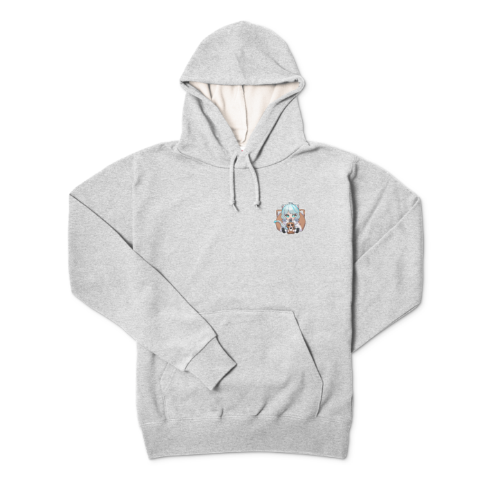 ワンポイントパーカー - L - 杢グレー