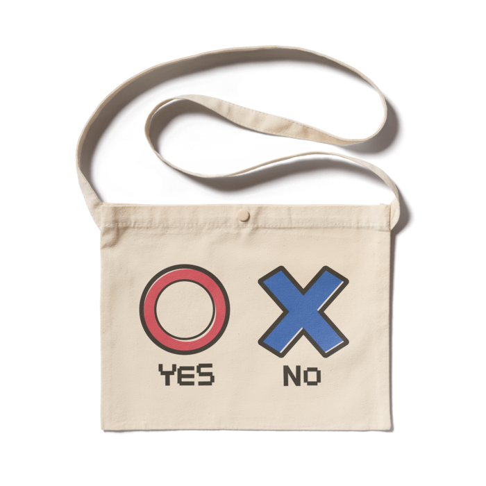 〇✕サコッシュ（ナチュラル） - 300 x 230 (mm)