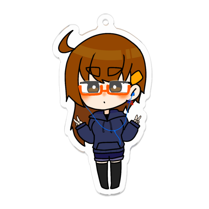 おとめちゃんアクリルキーホルダー(M) - 70 x 70 (mm)