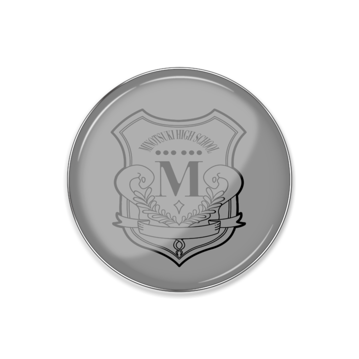 黒ピンバッジ - 丸形25mm