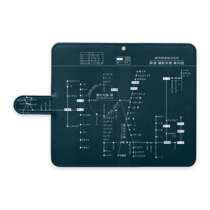 銀河鉄道路線図 手帳型androidケース Sane St Booth