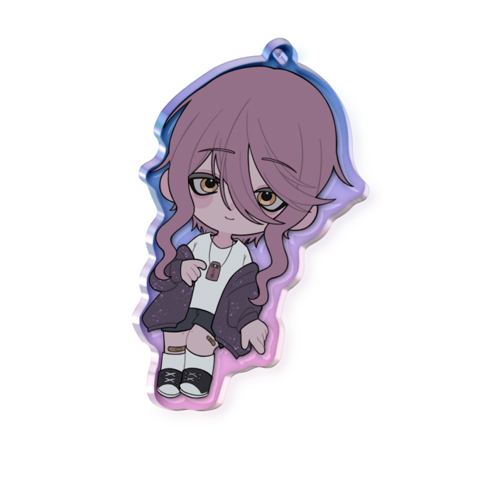 オーロラアクリルキーホルダー - 70 × 70mm