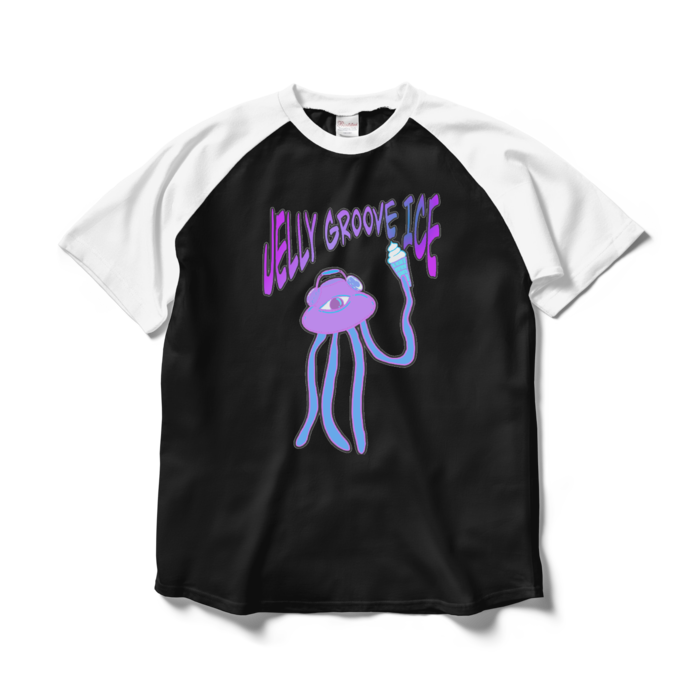 ラグランTシャツ - L - ブラック×ホワイト