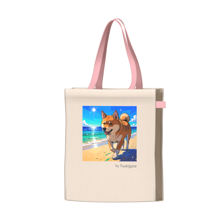 ツートンカラーバッグ - ピンク - W34 × H41 × D14cm