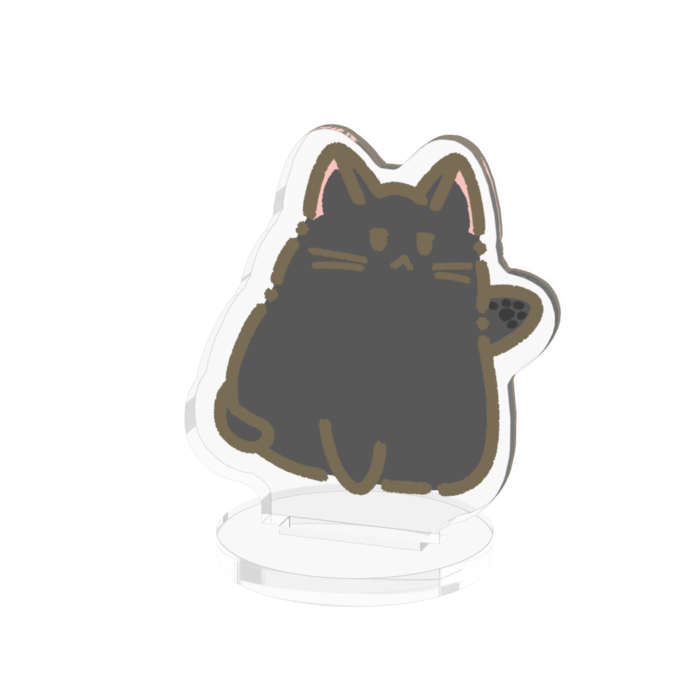 黒ぽてねこアクリルフィギュア - 50x50mm