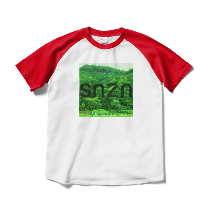 ラグランTシャツ - M - ホワイト×レッド