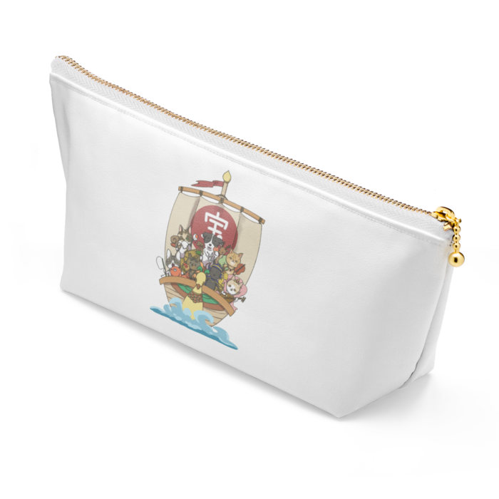 ポーチ - 長さ21.5cm / 高さ10cm - ホワイト