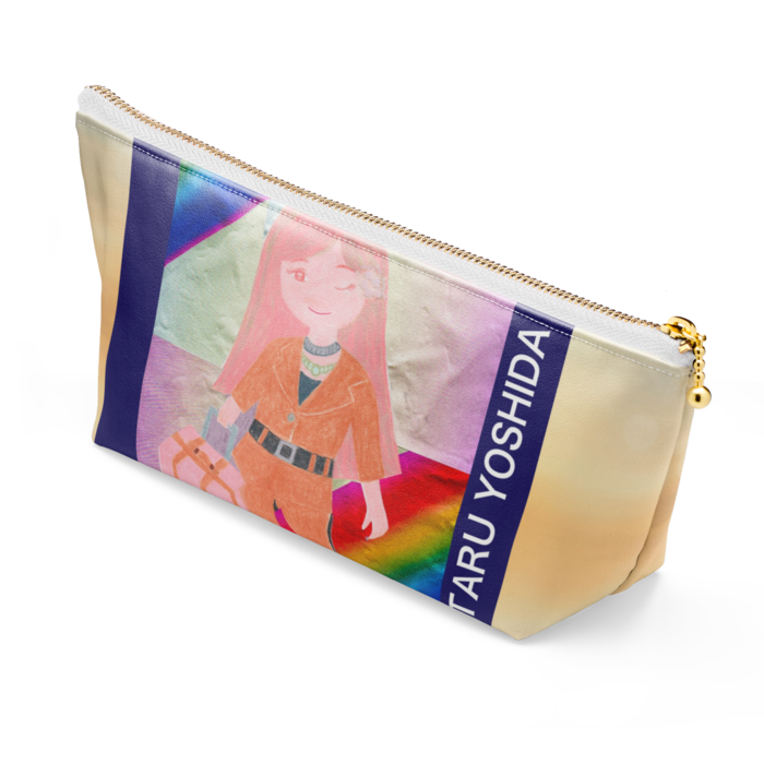 ポーチ - 長さ21.5cm / 高さ10cm - ホワイト