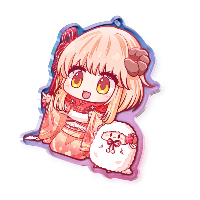 指さしひつじ - 70 × 70mm