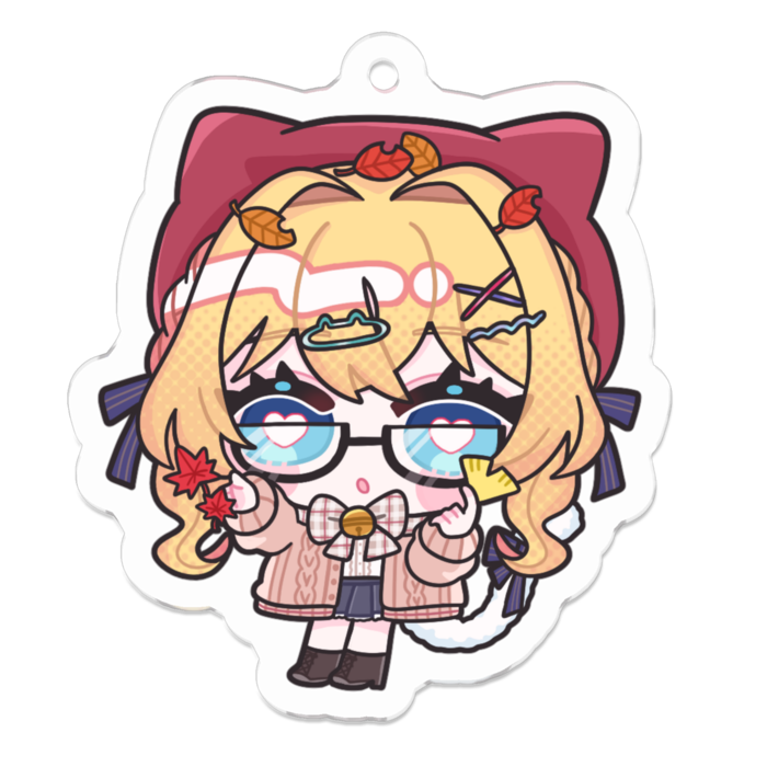 オリジナルアクリルキーホルダー（秋・メガネ）