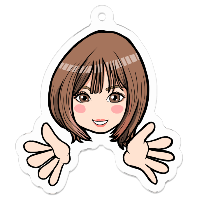 アクリルキーホルダー - 50 x 50 (mm)