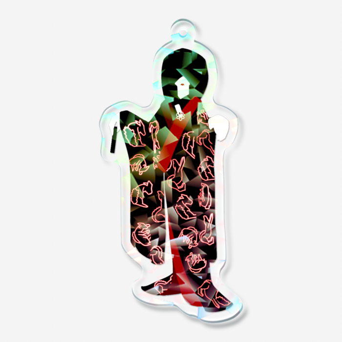 ホログラムアクリルキーホルダー - 70 × 70mm