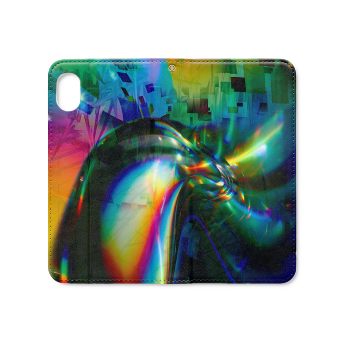 手帳型iPhoneケース（ベルトなし） - iPhone XR - ストラップ穴 あり