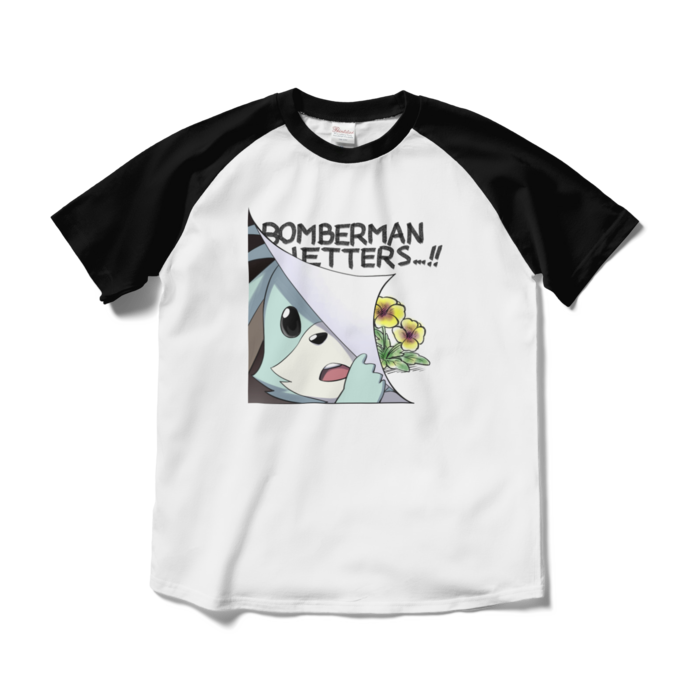 ラグランTシャツ - M - ホワイト×ブラック