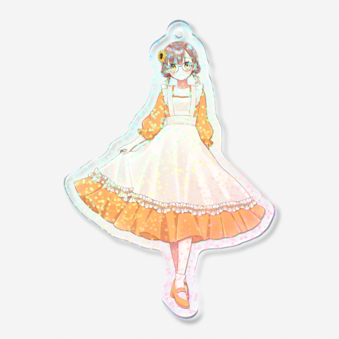 ホログラムアクリルキーホルダー - 70 × 70mm