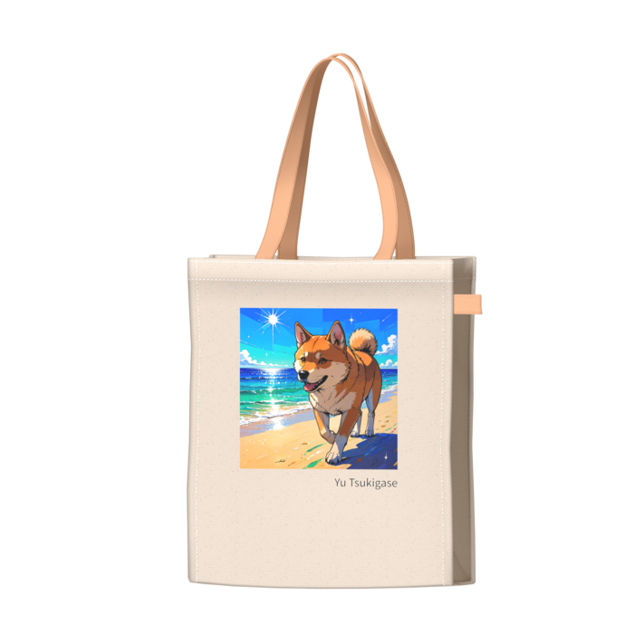 ツートンカラーバッグ - オレンジ - W34 × H41 × D14cm