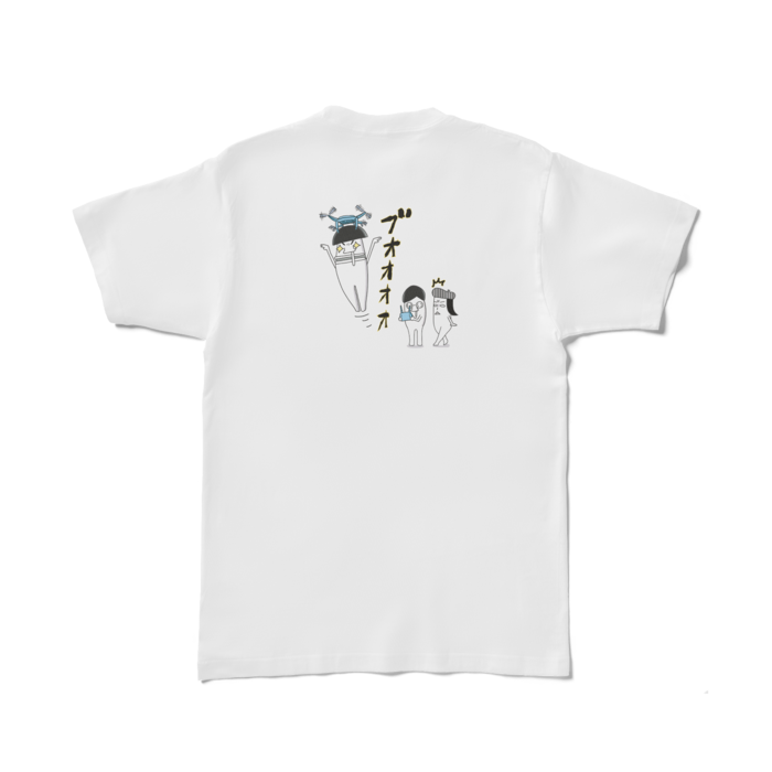 Tシャツ - L - 白(背面プリント)