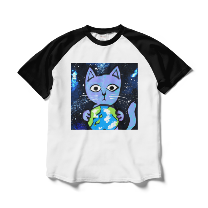 ラグランTシャツ - L - ホワイト×ブラック