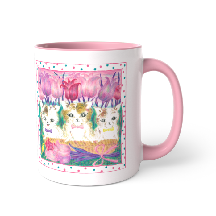 ツートンカラーマグカップ - 直径 8.2cm / 高さ 9.5cm
