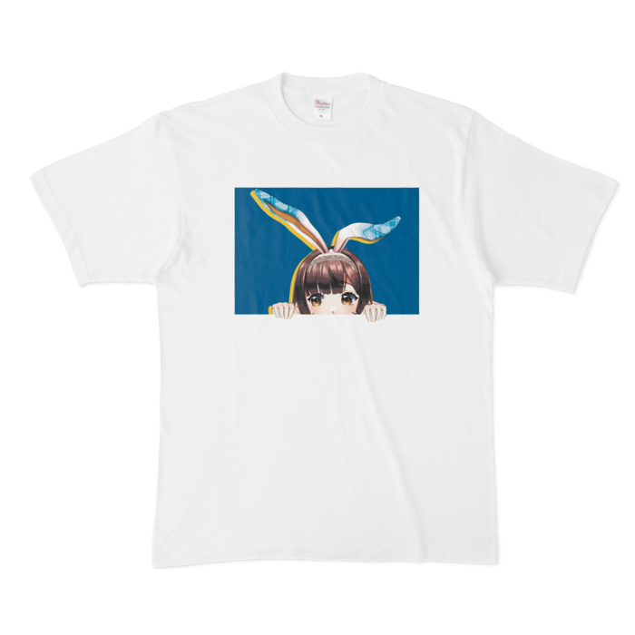 Tシャツ - XL - 白/ブルー