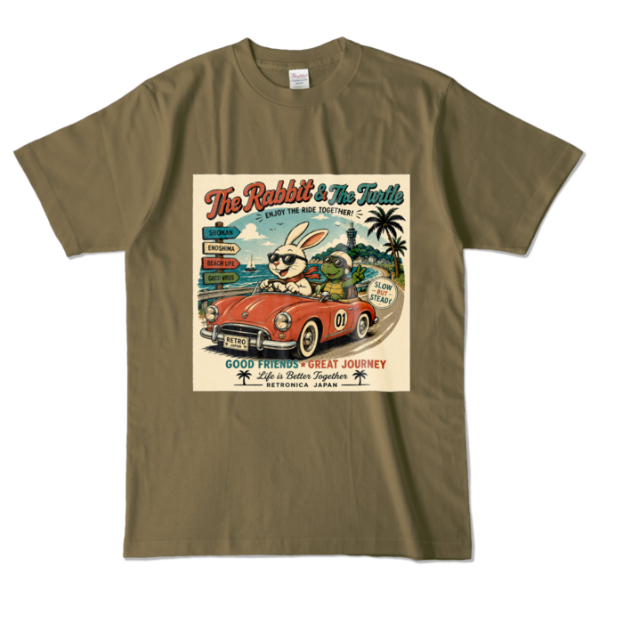 カラーTシャツ - L - オリーブ (濃色)