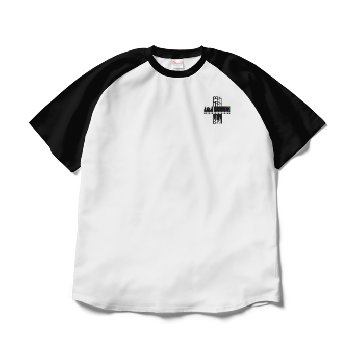 ラグランTシャツ - XL - ホワイト×ブラック