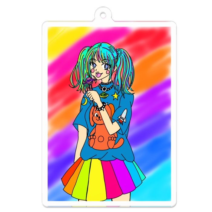アクリルキーホルダー - 70 x 70 (mm)