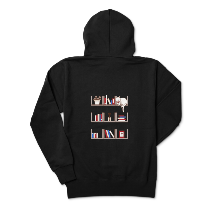 ジップパーカー　黒色　M