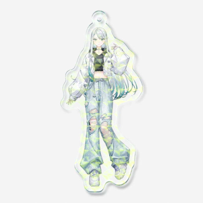 ホログラムアクリルキーホルダー（モザイク）- 70 × 70mm