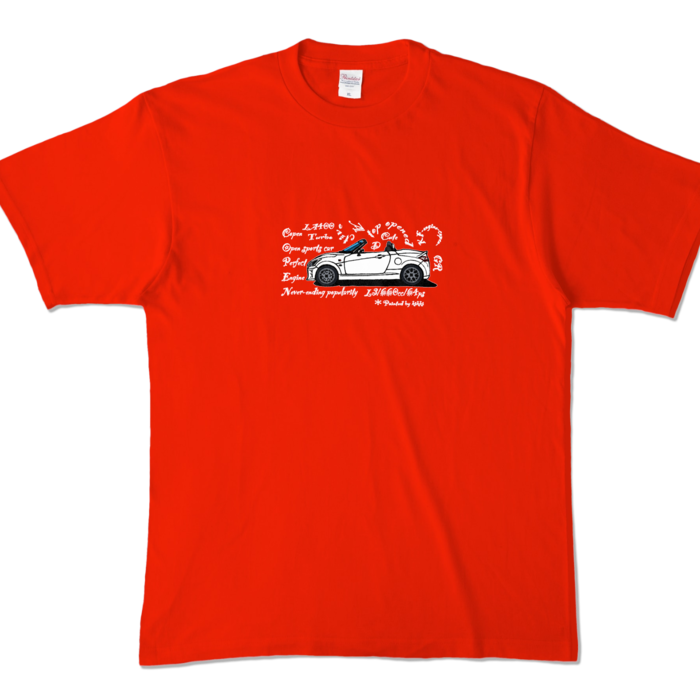カラーTシャツ - XL - レッド (濃色)