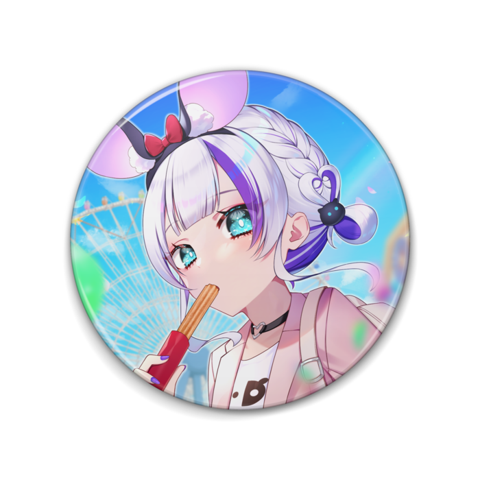 缶バッジ - 76mm髪型ハート編み込み