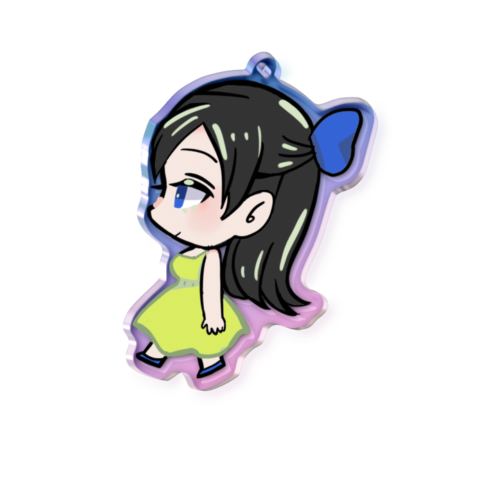 オーロラアクリルキーホルダー - 70 × 70mm