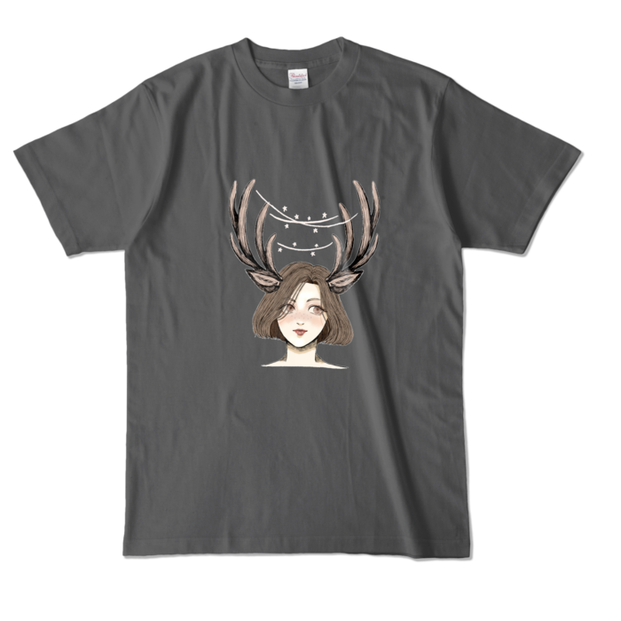 カラーTシャツ - L - チャコール (濃色)
