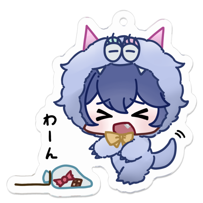 わーん アクリルキーホルダー 50×50(㎜)