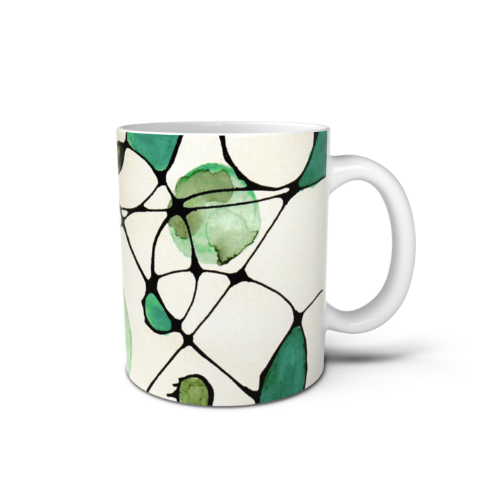 緑マグカップ - 直径 8 cm / 高さ 9.5 cm