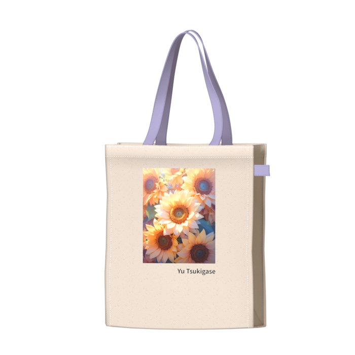 ツートンカラーバッグ - パープル - W34 × H41 × D14cm