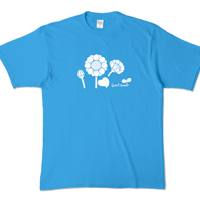 ひまわりカラーTシャツ - XL - ターコイズ (濃色)
