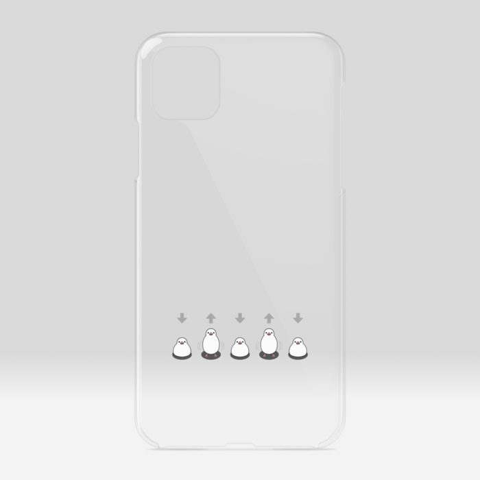 クリアiPhoneケース 白文鳥(濃色用) iPhone 11ProMax