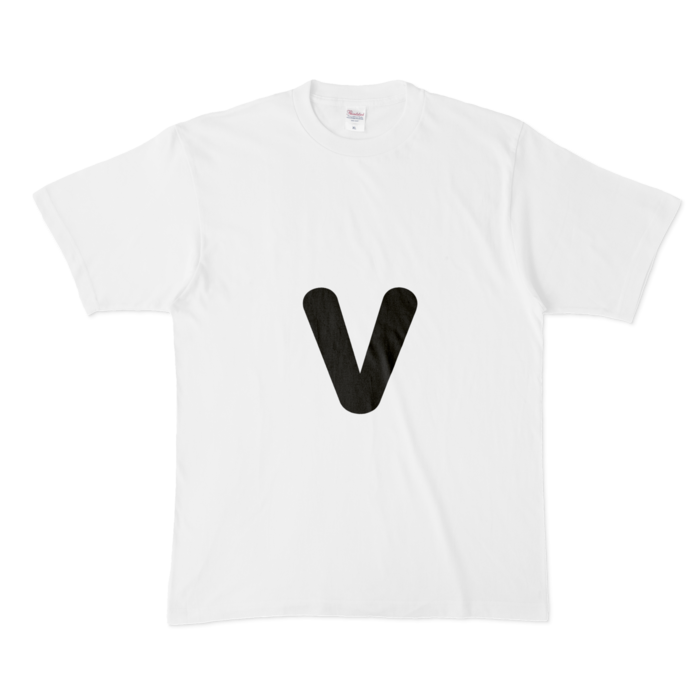 「v」（小文字）Tシャツ - XL - 白