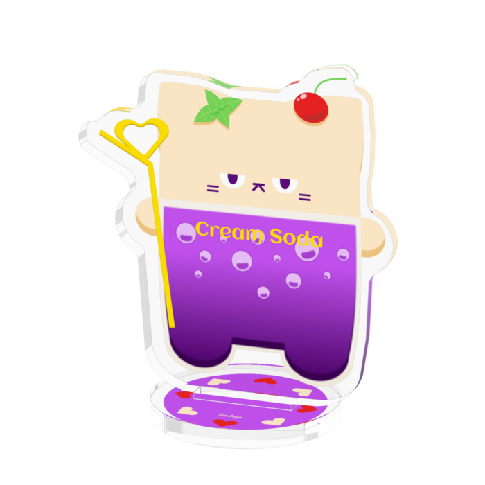 ぶどうクリームソーダ（ジト目）