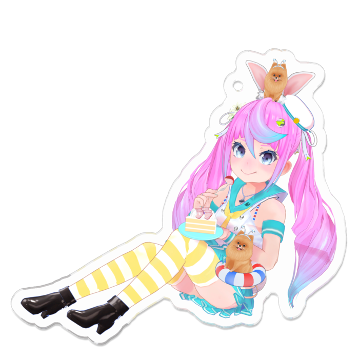 アクリルキーホルダー（コーティング） - 70 x 70 (mm)