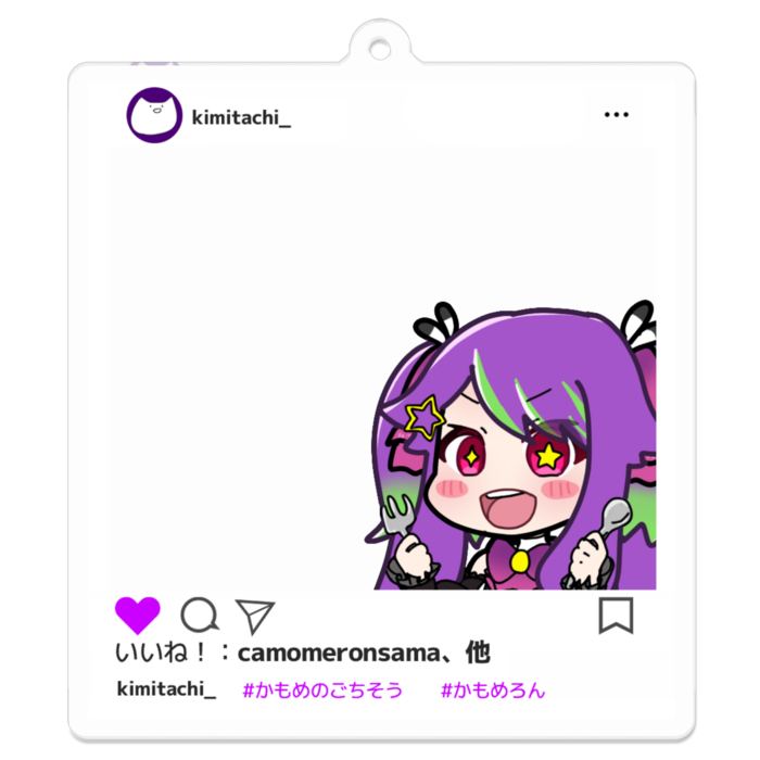 アクリルキーホルダー - 70 x 70 (mm)