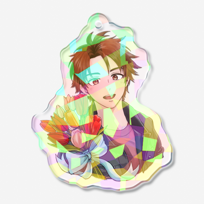 ホログラムアクリルキーホルダー - 50 × 50mm