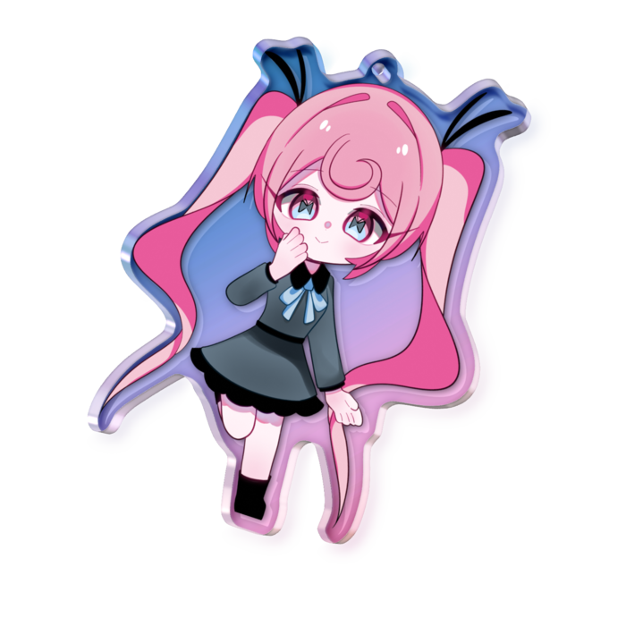 オーロラアクリルキーホルダー - 70 × 70mm