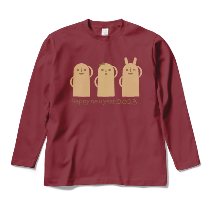 ロングスリーブTシャツ - M - バーガンディ