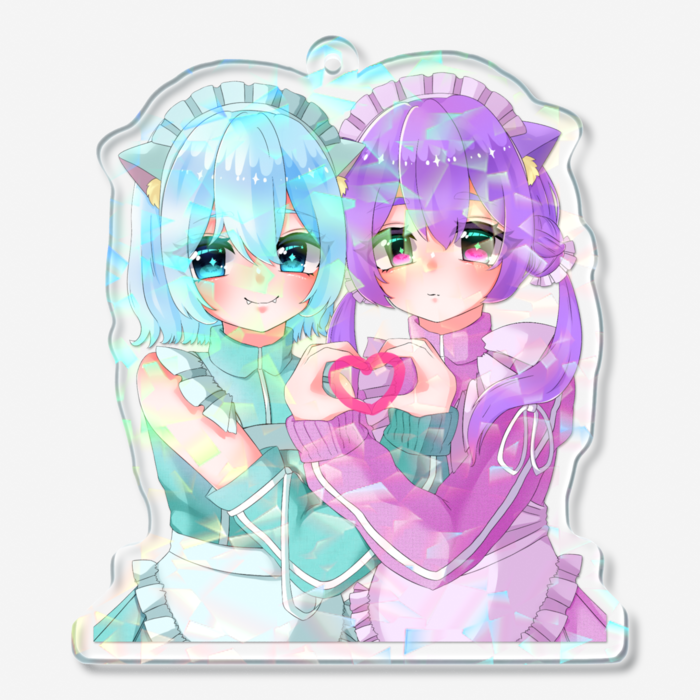 ホログラムアクリルキーホルダー - 70 × 70mm