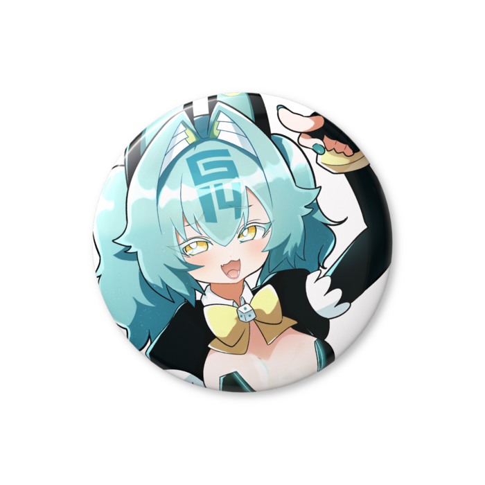 イヨ　逆バニー缶バッジ　- 56mm