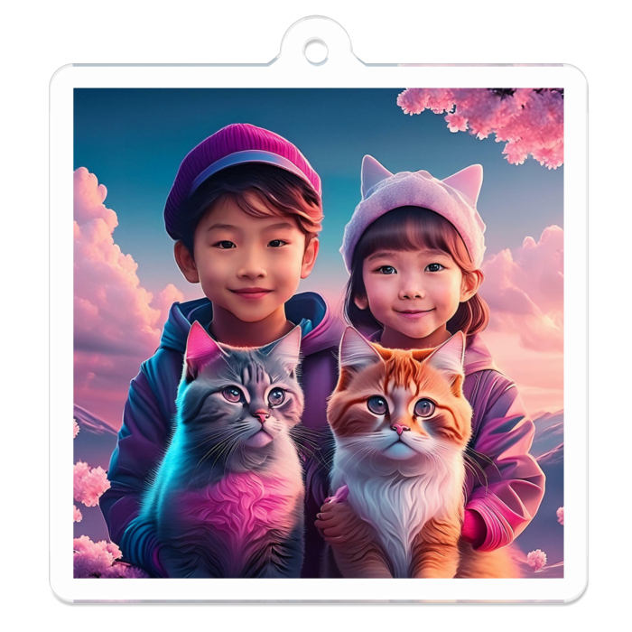 アクリルキーホルダー - 50 x 50 (mm)