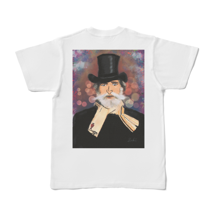 背面プリントTシャツ - S - 白